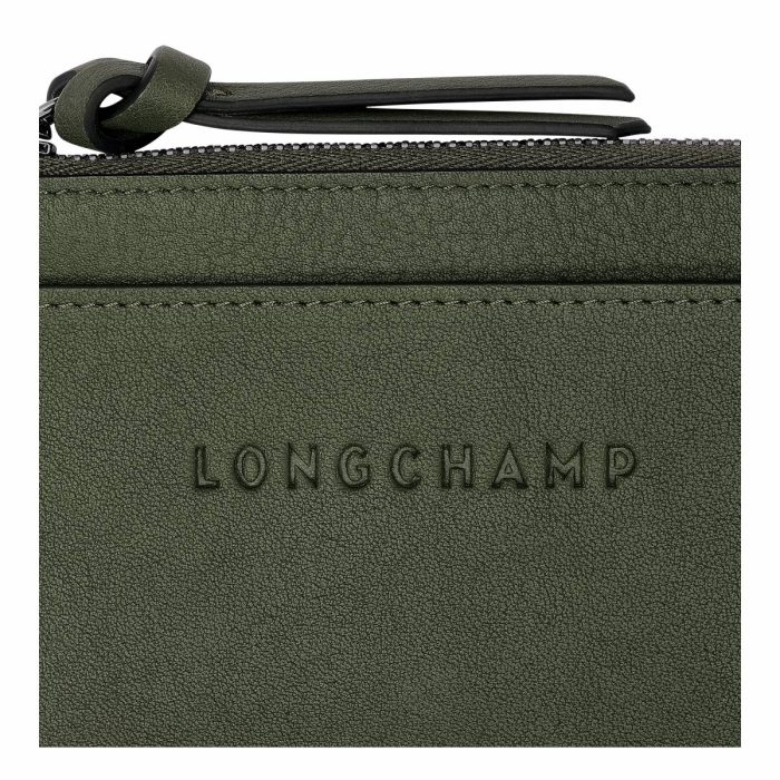 Cardholders & Coin Purses Khaki Women Longchamp 3D Card Holder Khaki - Leather