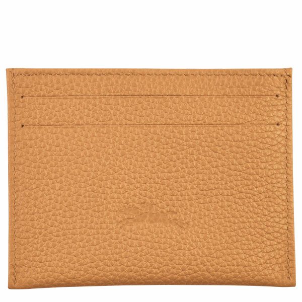 Cardholders & Coin Purses Longchamp Le Foulonné Card Holder Walnut - Leather Women Walnut