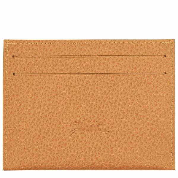 Cardholders & Coin Purses Longchamp Le Foulonné Card Holder Walnut - Leather Women Walnut