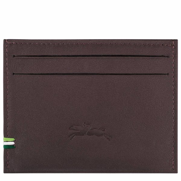 Cardholders & Coin Purses Mocha Longchamp Sur Seine Card Holder Mocha - Leather Men