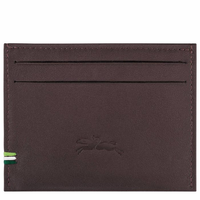 Cardholders & Coin Purses Mocha Longchamp Sur Seine Card Holder Mocha - Leather Men