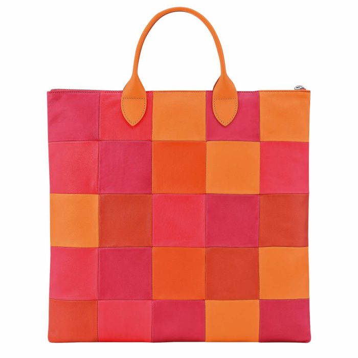 Carrot Longchamp Re-Play L Handbag Carrot - Leather Leather Bags Women