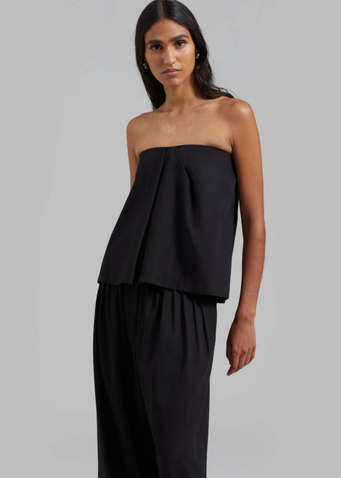 Catalina Tube Top - Black Black The Frankie Shop Women Tops