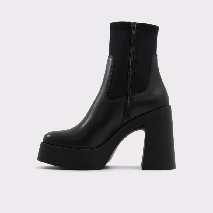 Cheviel Black Women's Ankle Boots Black Boots Women Aldo
