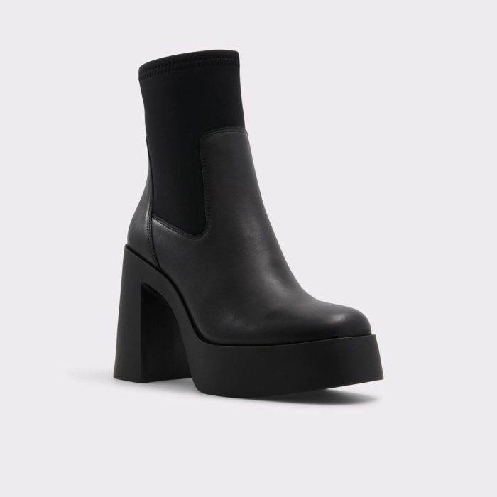 Cheviel Black Women's Ankle Boots Black Boots Women Aldo