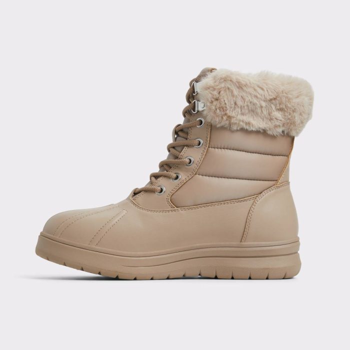 Chilly Light Beige Synthetic Mixed Material Women's Winter Boots Boots Women Light Beige Synthetic Mixed Material Aldo