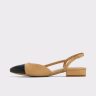 Clementinne Other Dark Beige Leather Smooth Women's Block Heels Slingbacks Women Other Dark Beige Leather Smooth Aldo