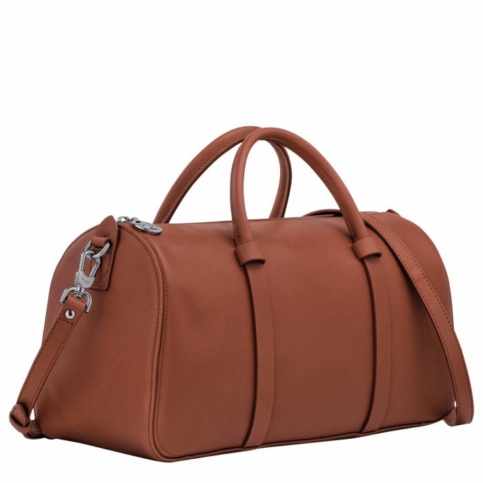 Cognac Longchamp Daylong L Handbag Cognac - Leather Leather Bags Women