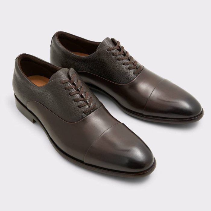 Dark Brown Aldo Meekes Dark Brown Men's Oxfords & Lace-Ups Men Oxfords & Lace-Ups