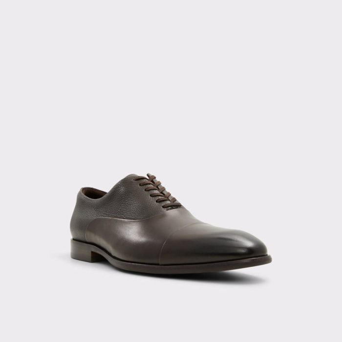 Dark Brown Aldo Meekes Dark Brown Men's Oxfords & Lace-Ups Men Oxfords & Lace-Ups