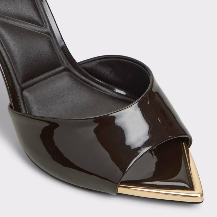 Dark Brown Aldo Women Anniebrilden Dark Brown Women's Heeled Mules Heels