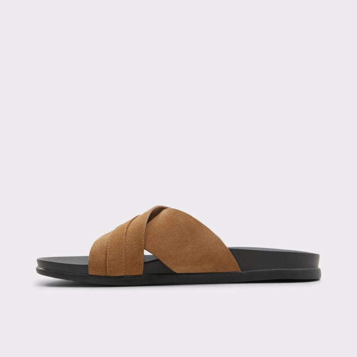 Delmar Open Brown Men's Slides Aldo Open Brown Men Sandals & Slides