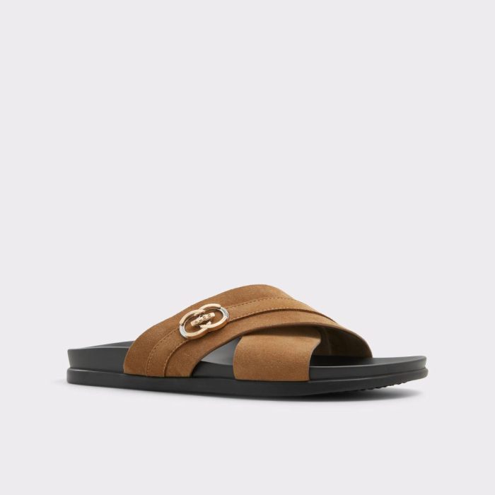 Delmar Open Brown Men's Slides Aldo Open Brown Men Sandals & Slides