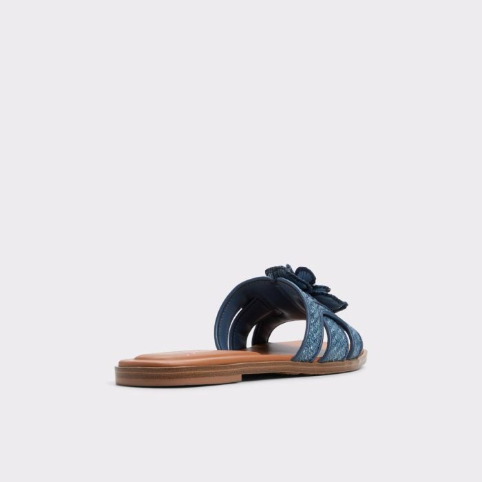Denim Aldo Seaflower Denim Women's Flat Sandals Sandals Women