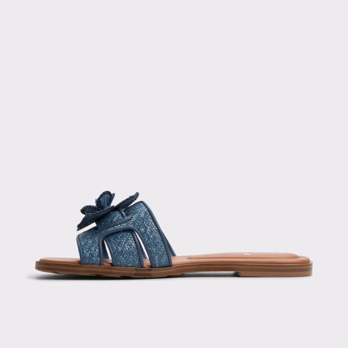 Denim Aldo Seaflower Denim Women's Flat Sandals Sandals Women