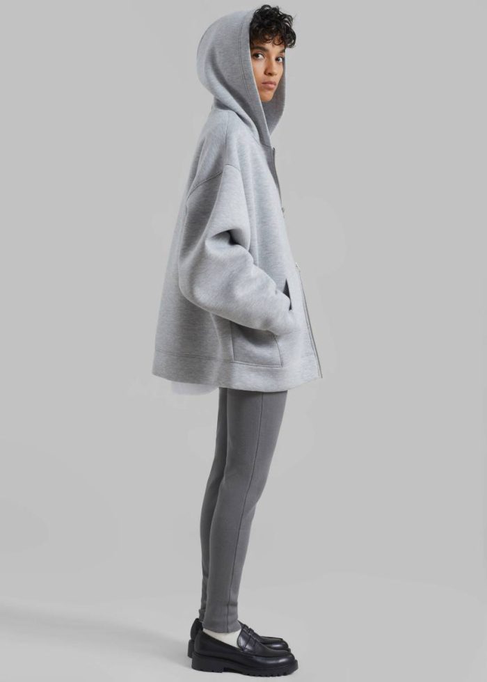 Denton Oversized Hoodie - Grey Women Outerwear Grey The Frankie Shop