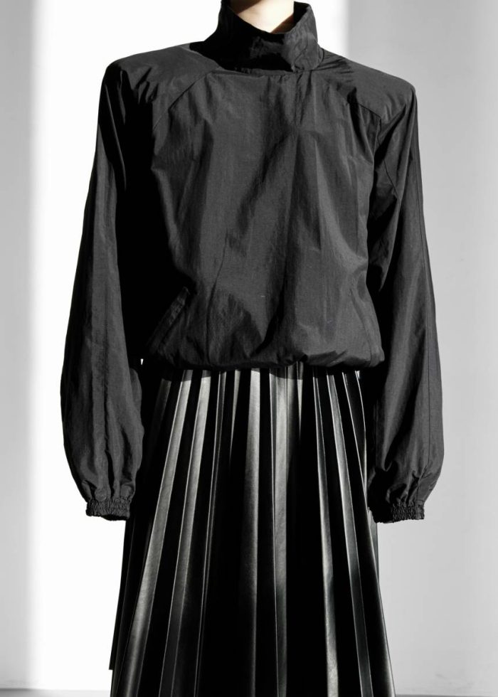 Doyle Mockneck Anorak - Black Women Outerwear Black The Frankie Shop