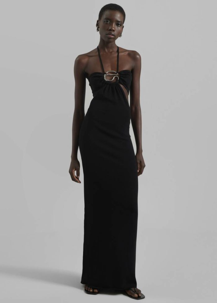 Dresses Black The Frankie Shop Coperni Knitted Halter Dress - Black Women