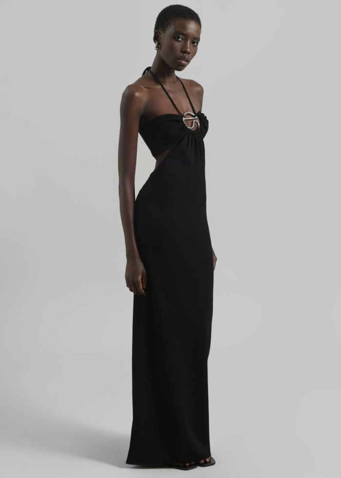 Dresses Black The Frankie Shop Coperni Knitted Halter Dress - Black Women