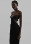 Dresses Black The Frankie Shop Coperni Knitted Halter Dress - Black Women