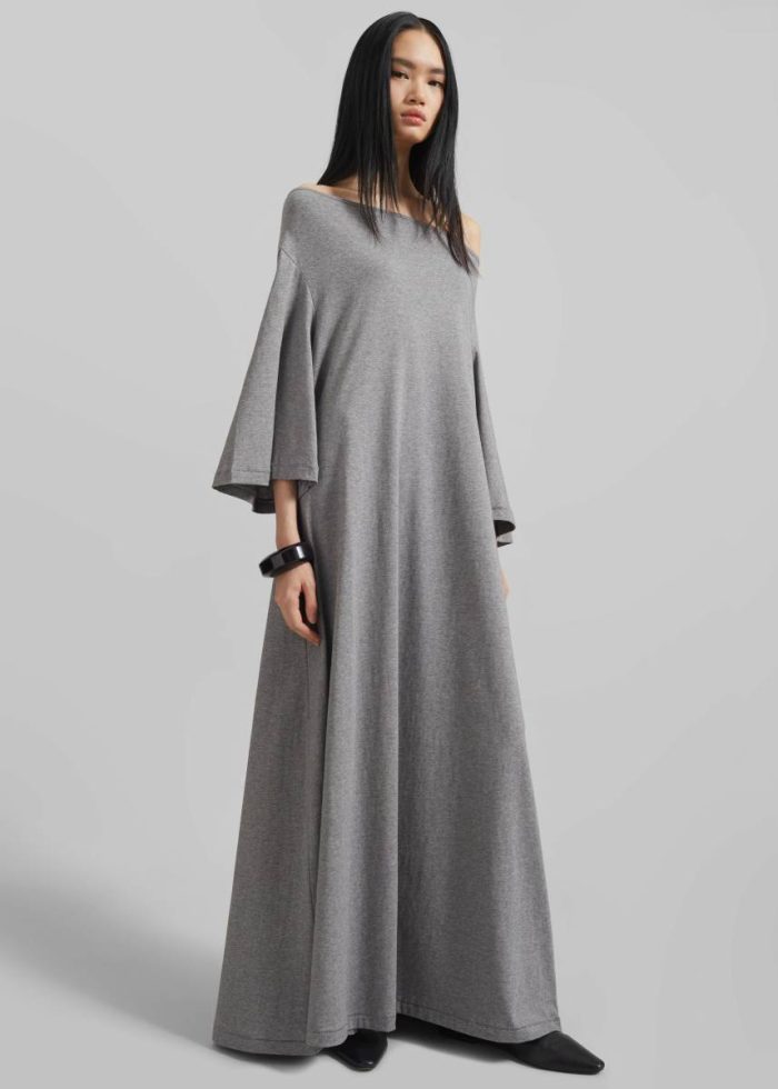 Dresses The Frankie Shop Grey By Malene Birger Yalia Maxi Dress - Grey Melange Women