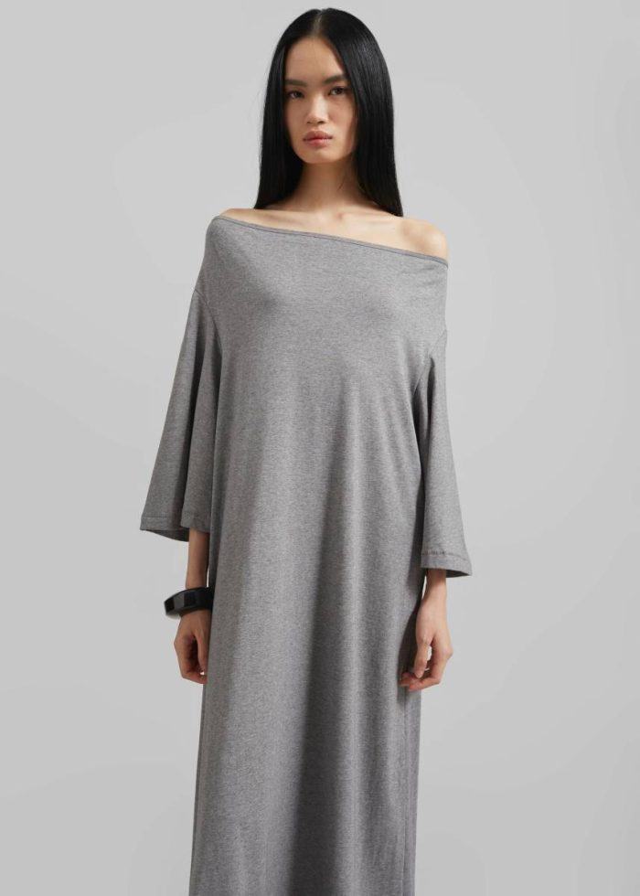 Dresses The Frankie Shop Grey By Malene Birger Yalia Maxi Dress - Grey Melange Women