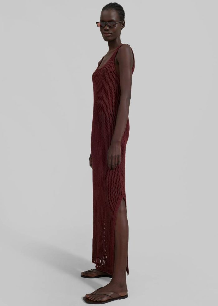 Dresses Women Red The Frankie Shop Adrienna Crochet Maxi Dress - Burgundy