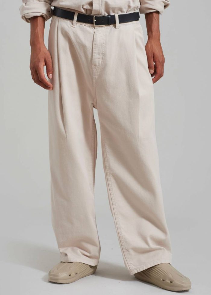 Drew Denim Pants - Natural Beige Men The Frankie Shop Bottoms