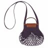 Eggplant Women Longchamp Le Pliage Filet Xs Mesh Bag Eggplant - Canvas Mini Bags