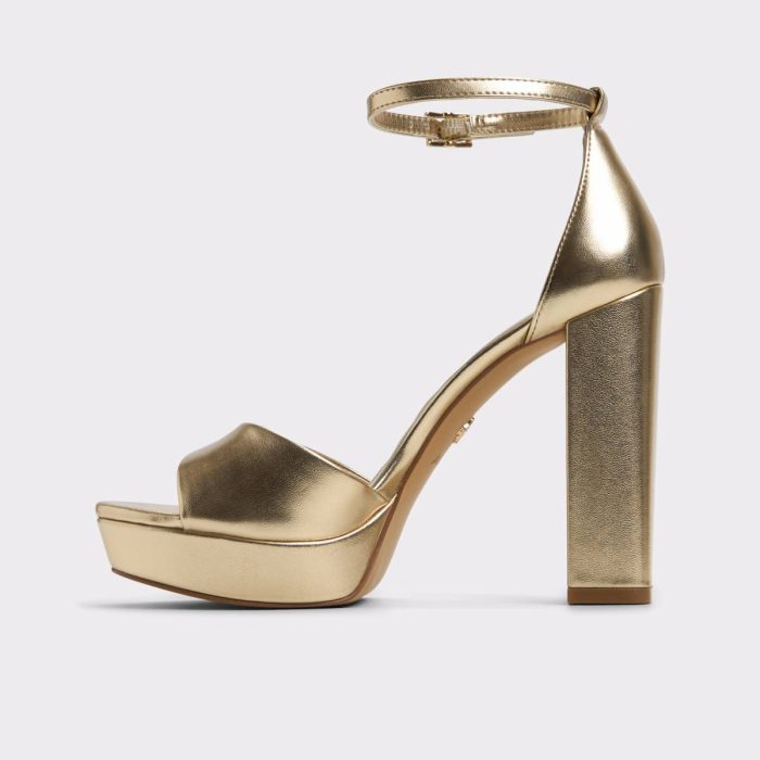 Enaegyn2.0 Gold Women's Platform Sandals Gold Heels Women Aldo