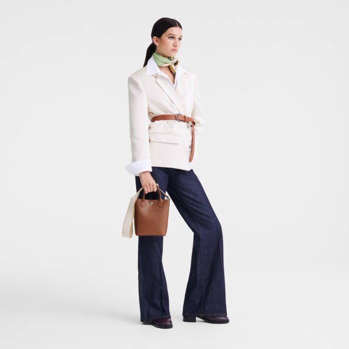 Épure Xs Tote Bag Cognac - Leather Longchamp Leather Bags Women Cognac