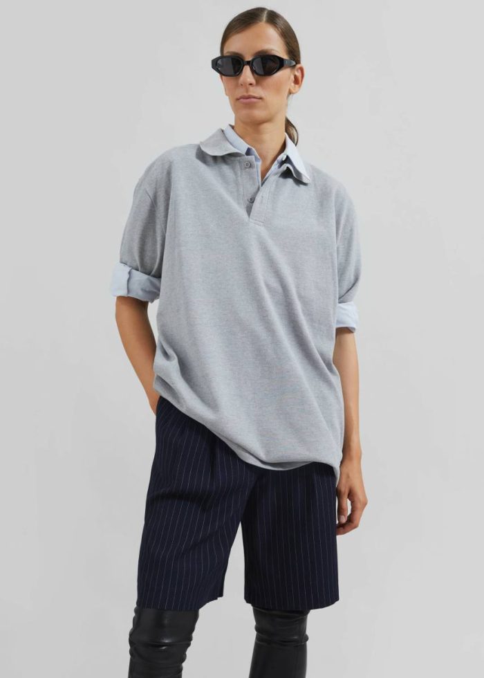 Essen Polo - Grey Tops Grey The Frankie Shop Women