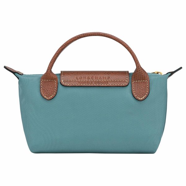 Eucalyptus Le Pliage Original Pouch With Handle Eucalyptus - Recycled Canvas Pouches & Cases Women Longchamp