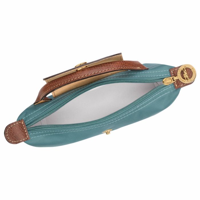 Eucalyptus Le Pliage Original Pouch With Handle Eucalyptus - Recycled Canvas Pouches & Cases Women Longchamp