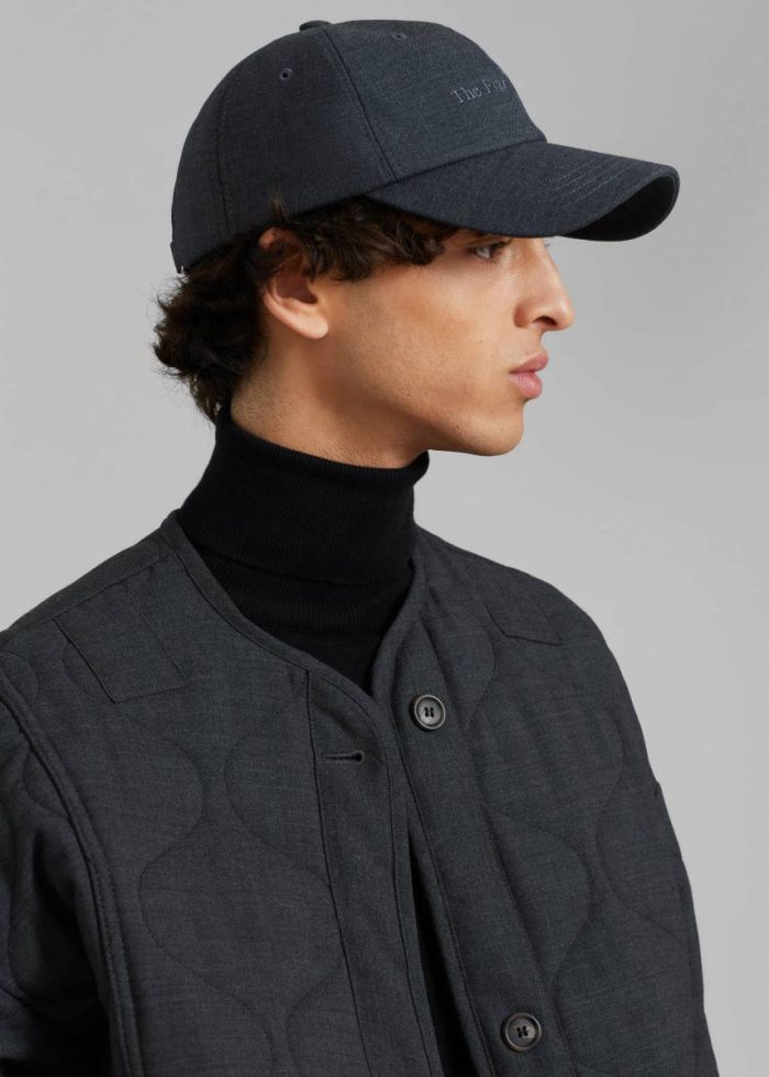 Frankie Baseball Cap - Charcoal The Frankie Shop Men Charcoal Headwear