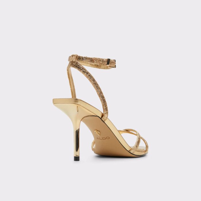 Gold Aldo Adrina Gold Women's Strappy Heels Women Heels