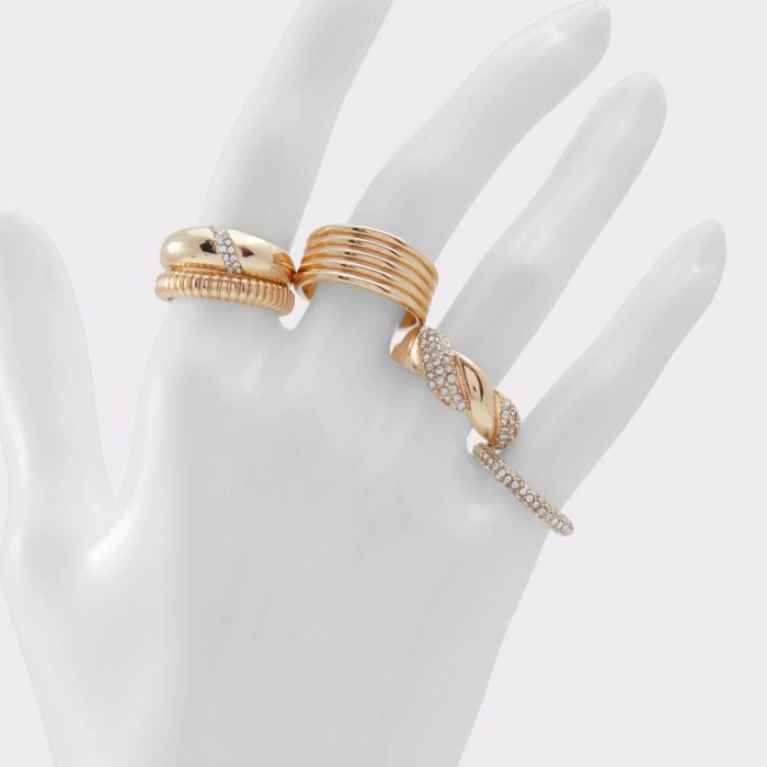 Gold/Clear Multi Women Lovelanguage Gold/Clear Multi Women's Rings Jewelry Aldo