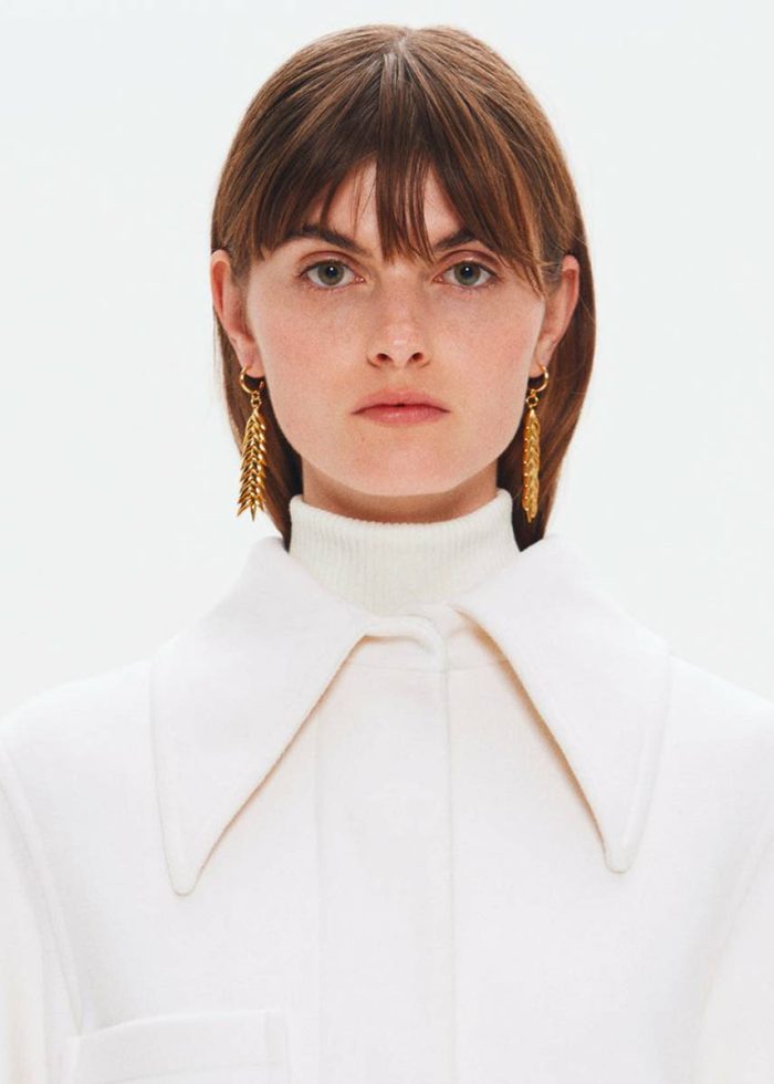 Gold Women Bevza Spikelet Medium Earrings - Gold The Frankie Shop Jewelry