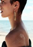 Gold Women Bevza Spikelet Medium Earrings - Gold The Frankie Shop Jewelry