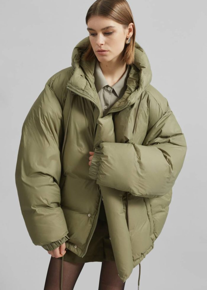 Green Outerwear Women Timra Puffer Jacket - Khaki The Frankie Shop