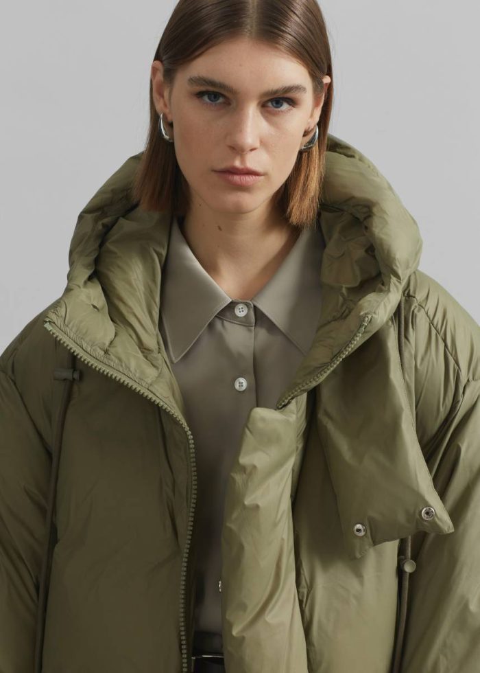 Green Outerwear Women Timra Puffer Jacket - Khaki The Frankie Shop