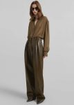 Green The Frankie Shop Bottoms Helsinki Faux Leather Pants - Olive Women