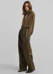 Green The Frankie Shop Bottoms Helsinki Faux Leather Pants - Olive Women