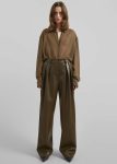 Green The Frankie Shop Bottoms Helsinki Faux Leather Pants - Olive Women
