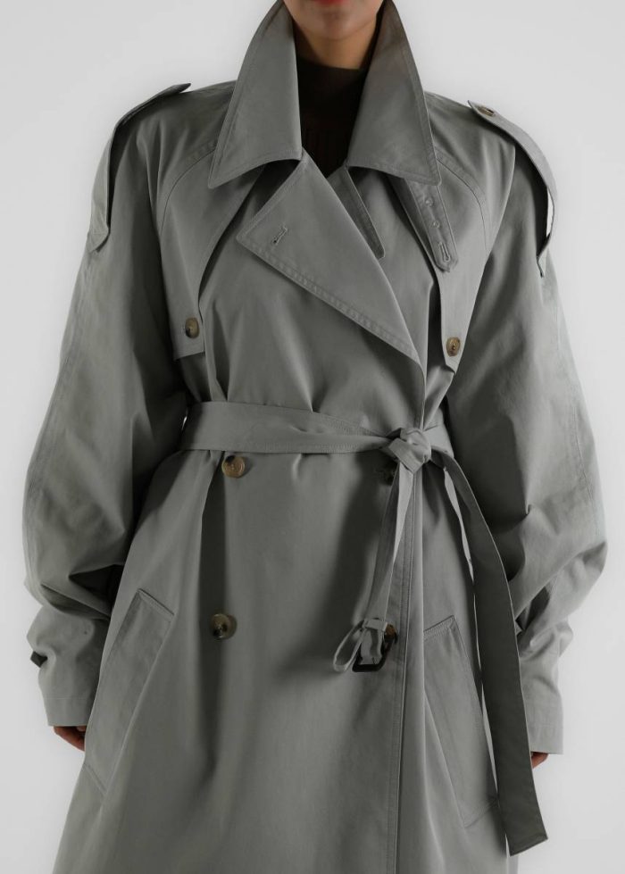 Green The Frankie Shop Outerwear Pelly Trench - Sage Women