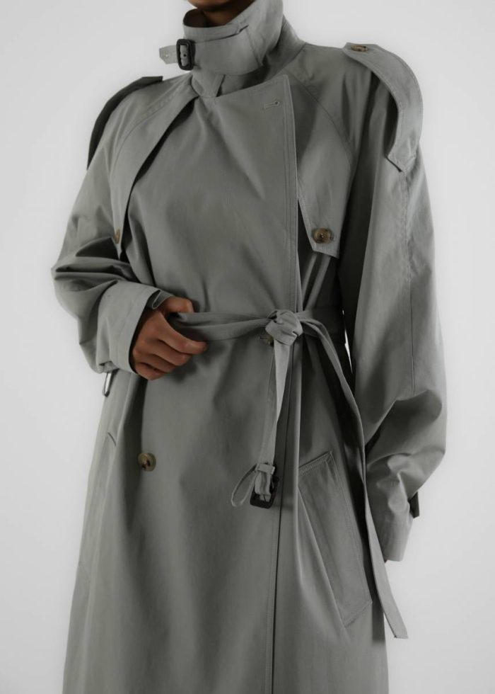 Green The Frankie Shop Outerwear Pelly Trench - Sage Women