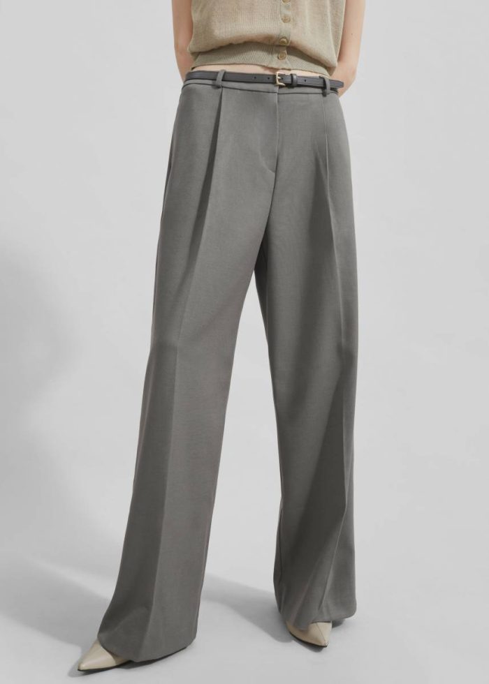 Grey Bottoms Maya Trousers - Grey The Frankie Shop Women