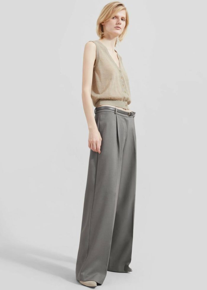 Grey Bottoms Maya Trousers - Grey The Frankie Shop Women