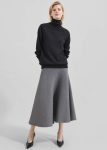 Grey Knitwear Women Eve Thin Turtleneck Sweater - Dark Grey Melange The Frankie Shop