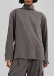 Grey Nyro Blouse - Charcoal Tops Women The Frankie Shop